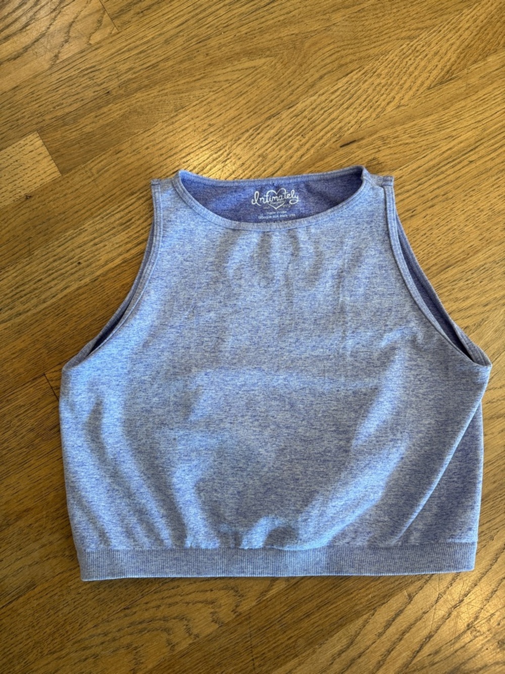 Intimately Free People Heather Purple Seamless High Neck Tank Crop Top size m/l